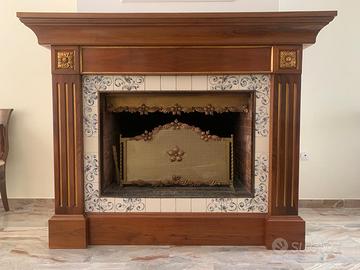 cornice per camino fatta a mano