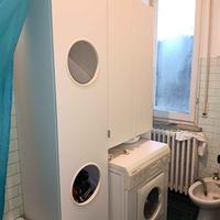 Coppia mobili IKEA NYSJÖN per bucato e lavatrice