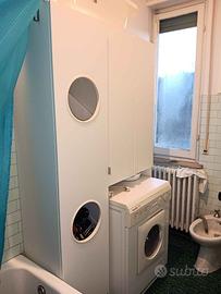 Coppia mobili IKEA NYSJÖN per bucato e lavatrice