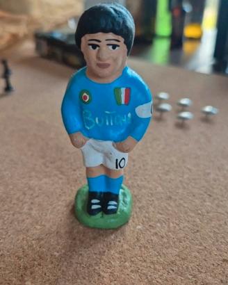 Statuina Maradona fatta a mano presepe napoletano
