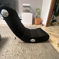 Floor Rocker sedia gaming pieghevole con casse