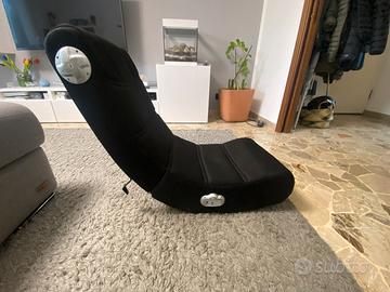 Floor Rocker sedia gaming pieghevole con casse