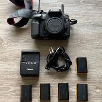 KIT Canon EOS 7D Mark II/obiettivo 50mm/5 batterie