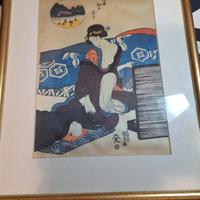 Rara stampa giapponese su tessuto 