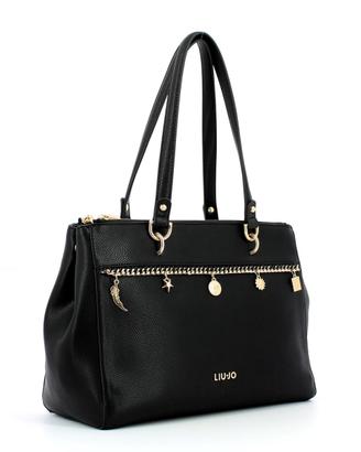 borsa Liu Jo modello Sovrana nera con charms oro