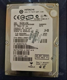 Hard disk 250gb hitachi sata 2,5 hts542525k9sa00