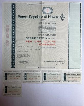 Vecchio certificato azionario