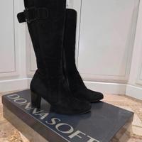 Stivali Donna Soft in camoscio nero n. 37