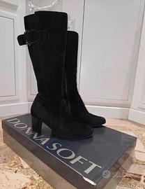 Stivali Donna Soft in camoscio nero n. 37