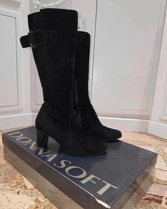 Stivali Donna Soft in camoscio nero n. 37