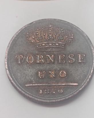 tornese uno 1840 monete