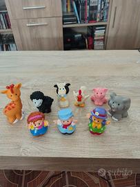 Lotto 9 personaggi Fisher-Price Little People '90