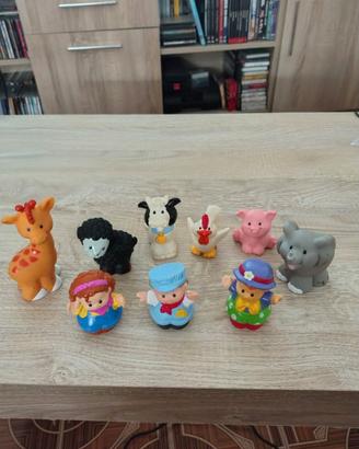 Lotto 9 personaggi Fisher-Price Little People '90