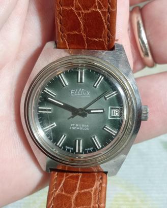 Eldex orologio carica manuale anni 70 incabloc