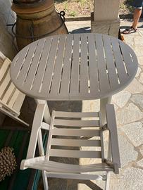 Tavolo in plastica da giardino con n.6 sedie
