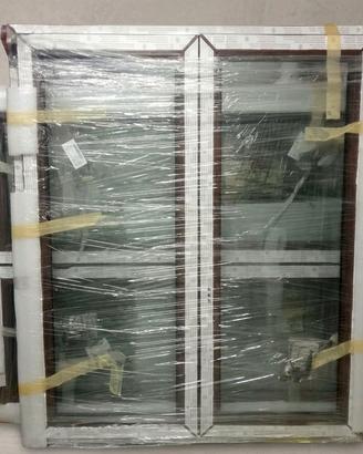 2 Finestre  PVC 2 Ante 134.5x158 NUOVE IMBALLATE