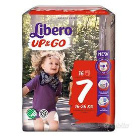 3 CONFEZIONI Libero Up & Go da 16 Pannolini Tg 7 