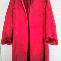 Cappotto in ecopelle rivoltata 