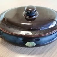 Tegame Ovale Vulcania in Terracotta con Coperchio
