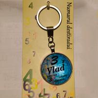 Portachiavi con nome ed il numero del destino