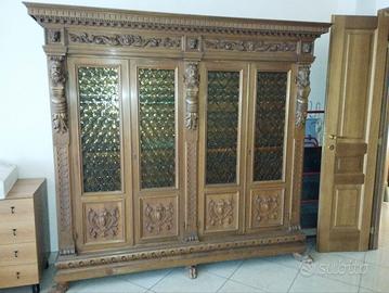 Studio Neorinascimentale in legno Noce - ROMA