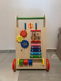Girello in legno primi passi supporto