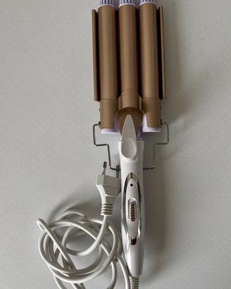 Piastra onde capelli Reyke 22 mm bianco/oro