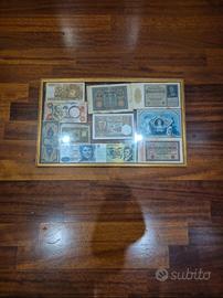 Quadro vintage di collezione con banconote di lire