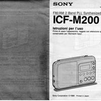 Istruzioni radio Sony ICF-M200