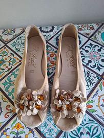 Ballerine eleganti donna beige 37