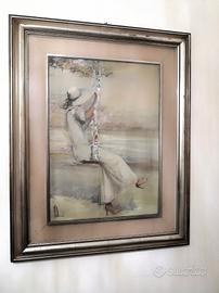 Quadro Donna sull'altalena Innocenzo Melani, 