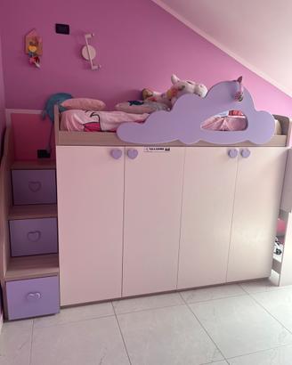 Armadio + Letto Rialzato