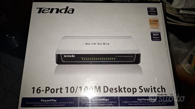 Tenda Switch-Desktop Switch S16, con 16 Porte RJ45