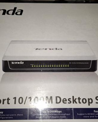 Tenda Switch-Desktop Switch S16, con 16 Porte RJ45