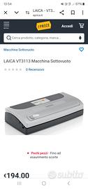 Macchina sottovuoto Laica VT3113 nuova 