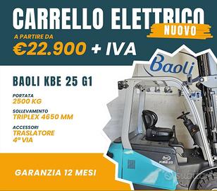 Carrello elevatore elettrico nuovo Baoli KBE-25 G1