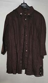 Camicia mezze maniche color tortora Luisa Viola