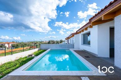 Villa centrale su unico livello con vista mare e p