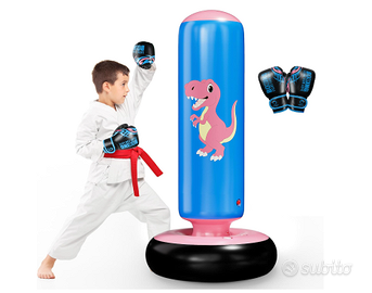 Sacco da box per bambini, gonfiabile con guantoni