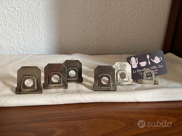 6 segnaposto in metallo