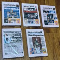 DIARIO GAZZETTA DELLO SPORT NAPOLI CAMPIONE, INTER