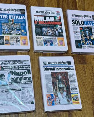 DIARIO GAZZETTA DELLO SPORT NAPOLI CAMPIONE, INTER