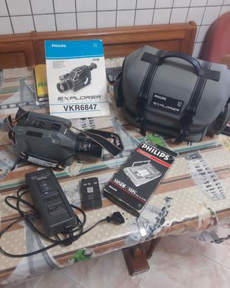 video camera  con borsa