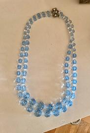 Collana cristallo doppio filo vintage