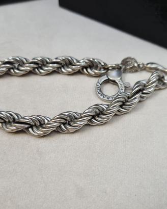 Bracciale a corda misura 18,5 Raspini in Argento