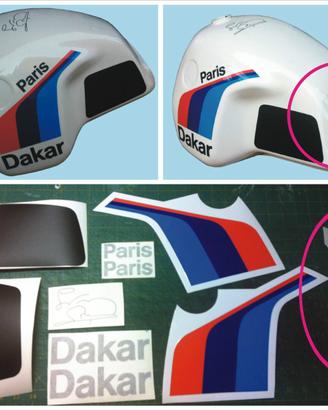 Adesivi compatibili con serbatoio BMW Paris Dakar
