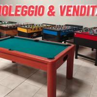 calcio balilla, biliardo, ping pong ecc...