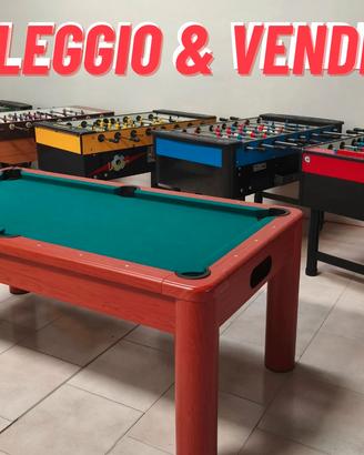 calcio balilla, biliardo, ping pong ecc...