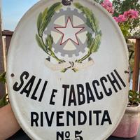 Insegna vintage RIVENDITA SALI E TABACCHI n 5