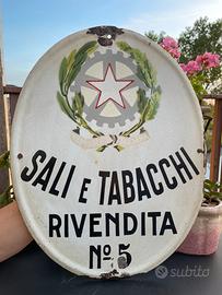 Insegna vintage RIVENDITA SALI E TABACCHI n 5